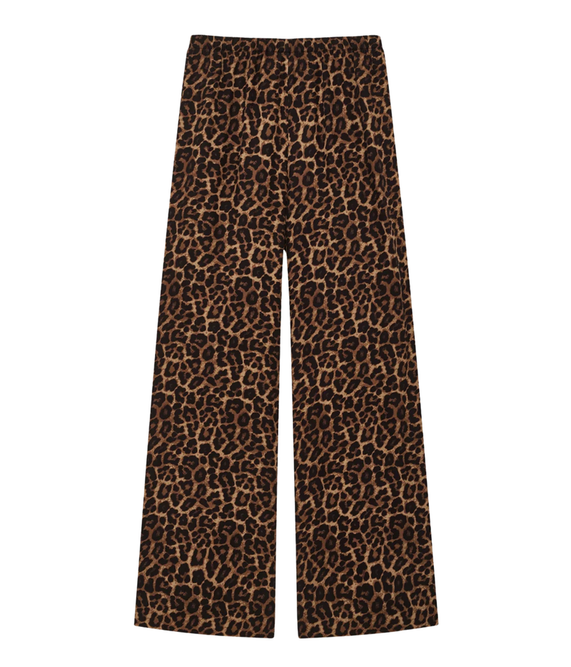 Blue patterned pants on a white background
