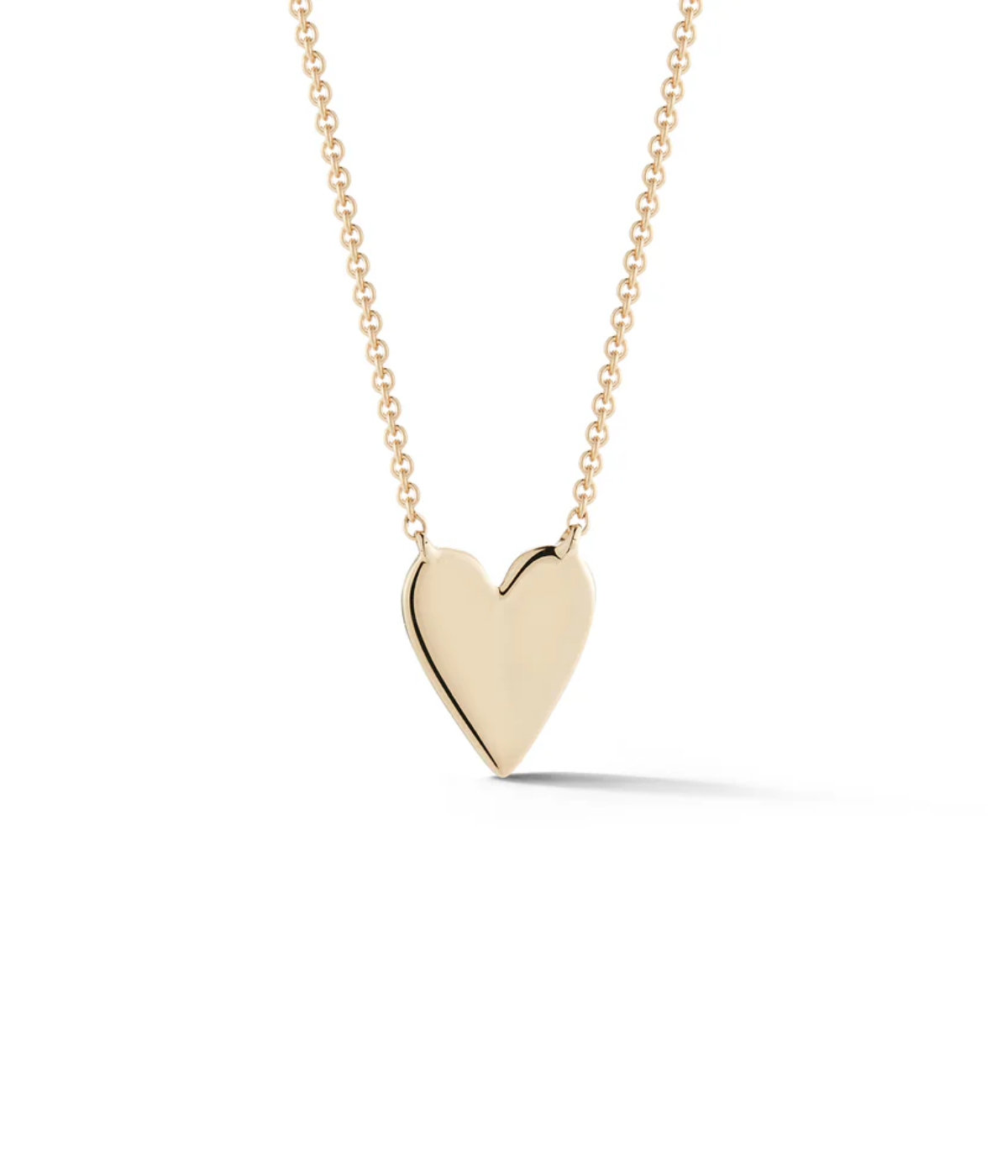 DRD Heart Necklace in 14k Yellow Gold
