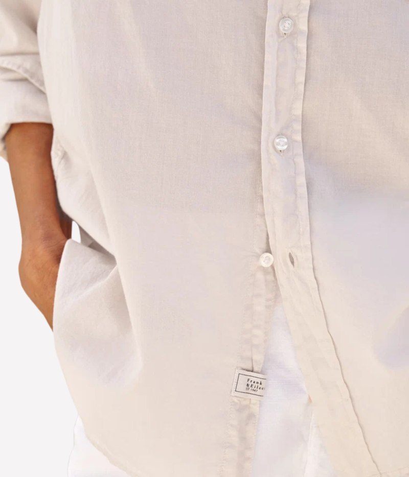 Eileen Relaxed Button Up Shirt In Sand