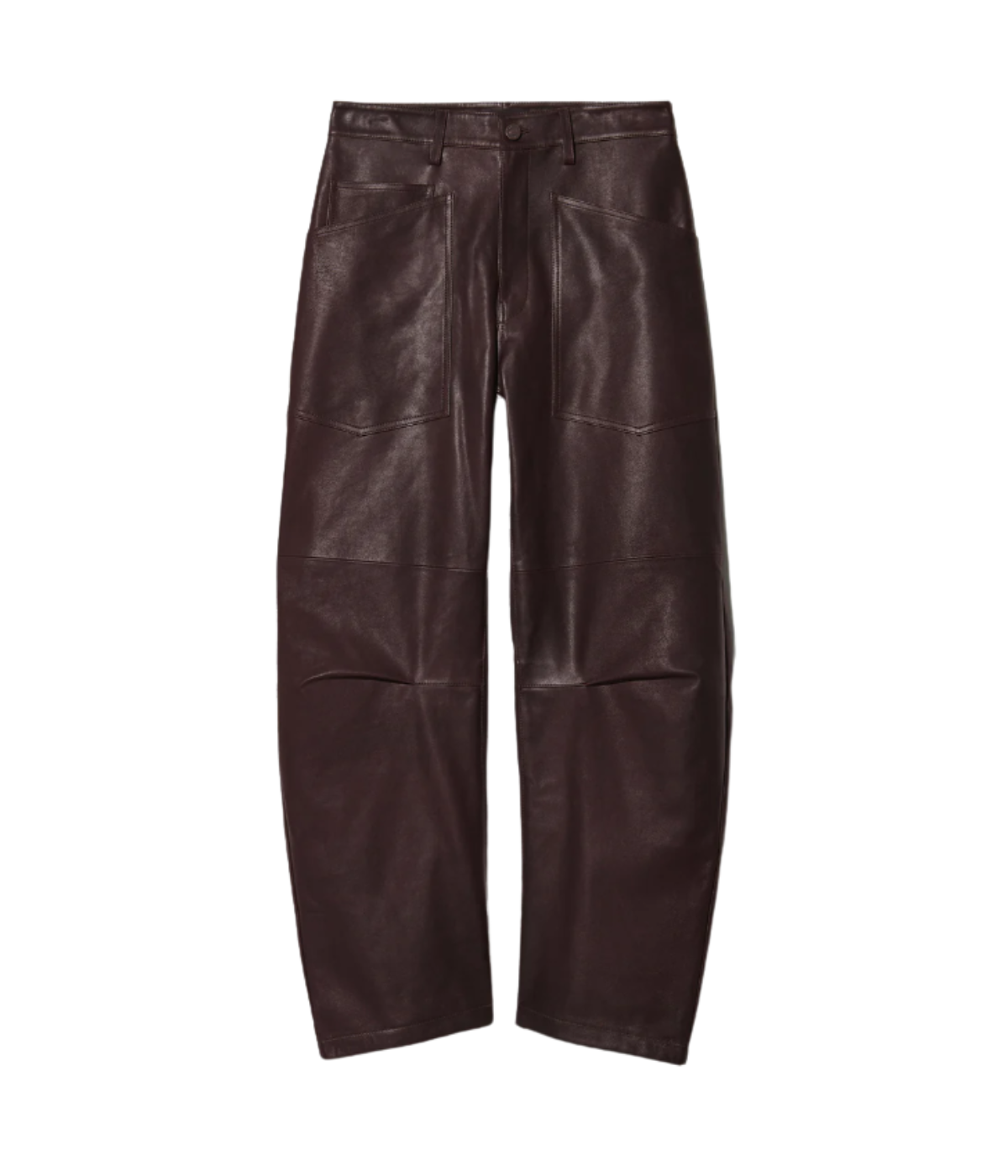 Shon Leather Pant in Dark Brown