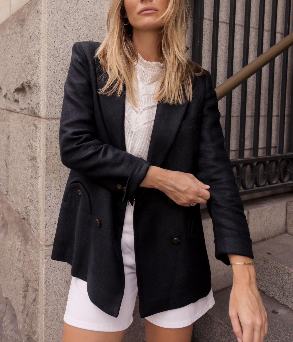 Clarity Everynight Blazer in Black Linen