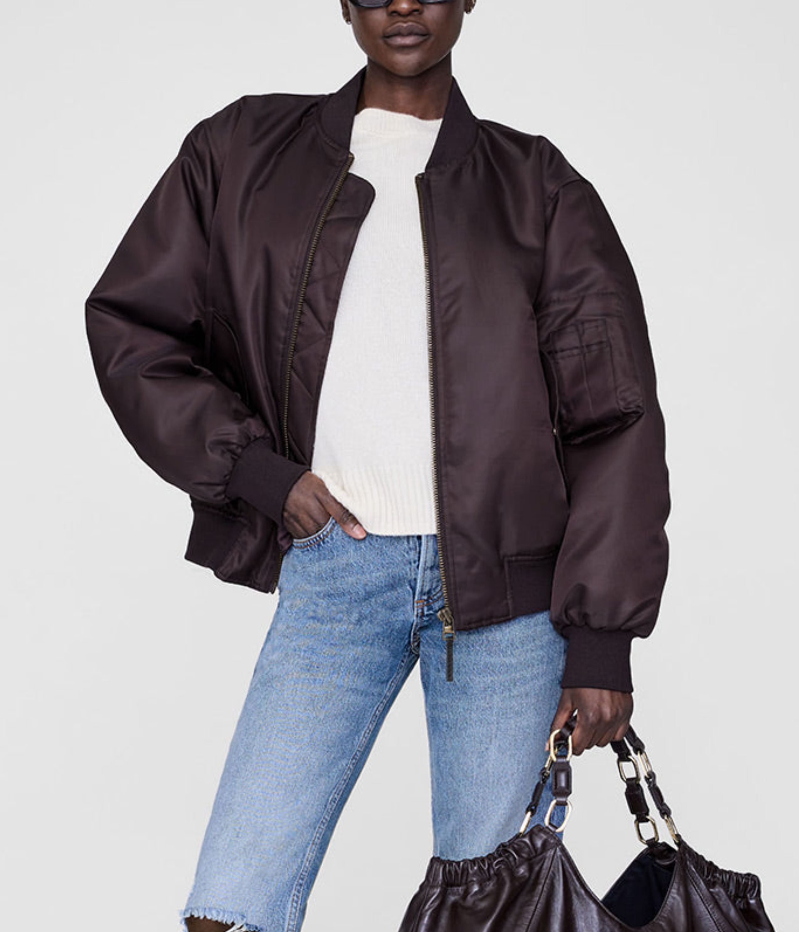 Leon Bomber in Deep Brown