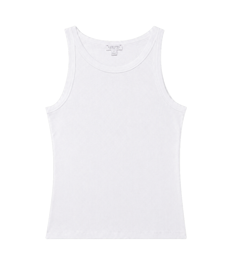 Rib Vest in WHITE