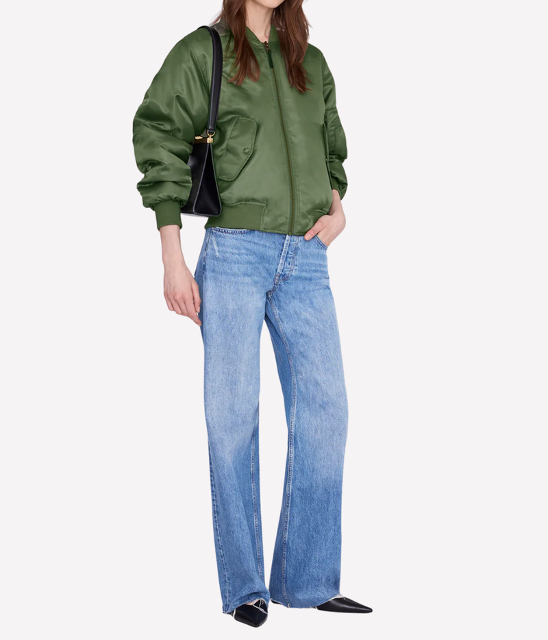 Leon Bomber In Army Green