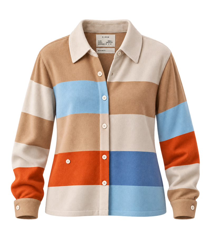The Rugby Cardigan in Desert Sky
