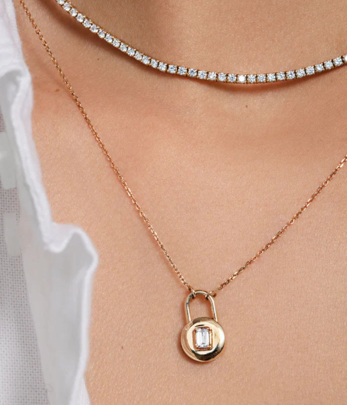 Emerald Cut Love Lock