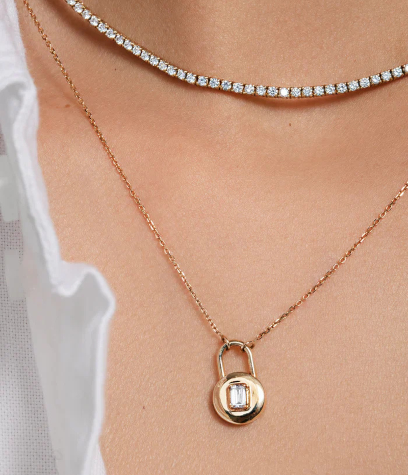 Emerald Cut Love Lock