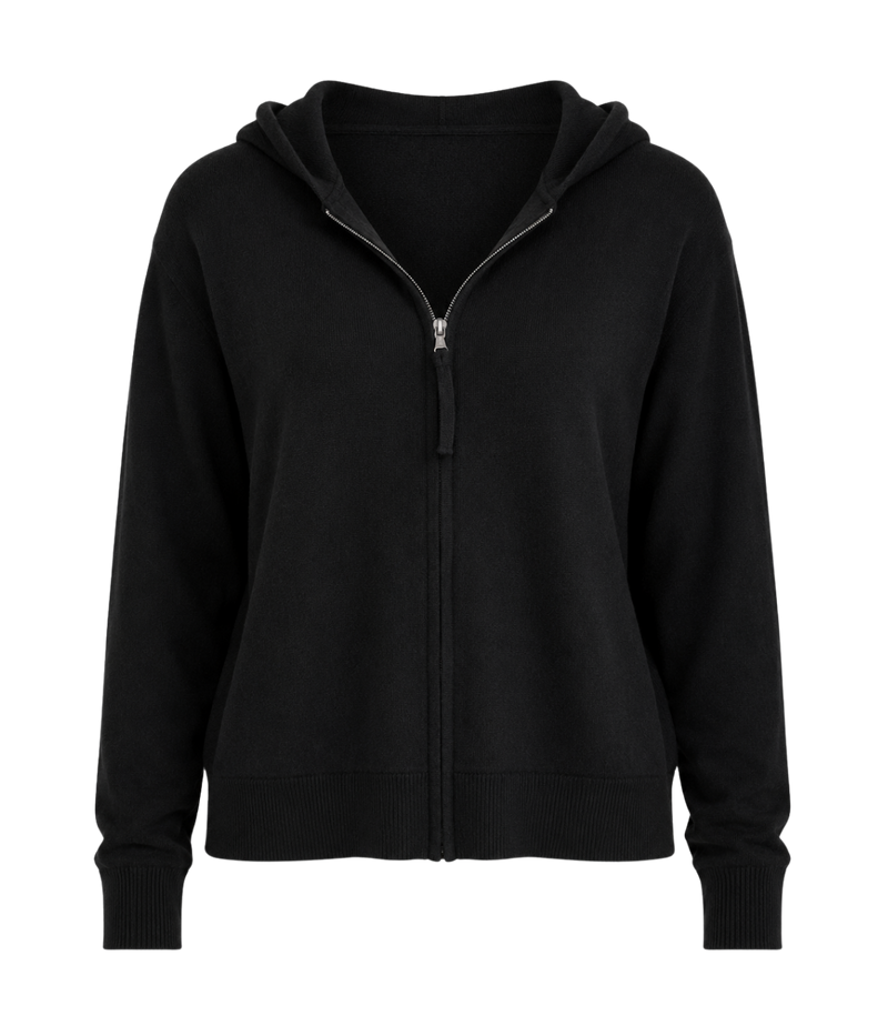 Colorado Cashmere Hoodie In Black