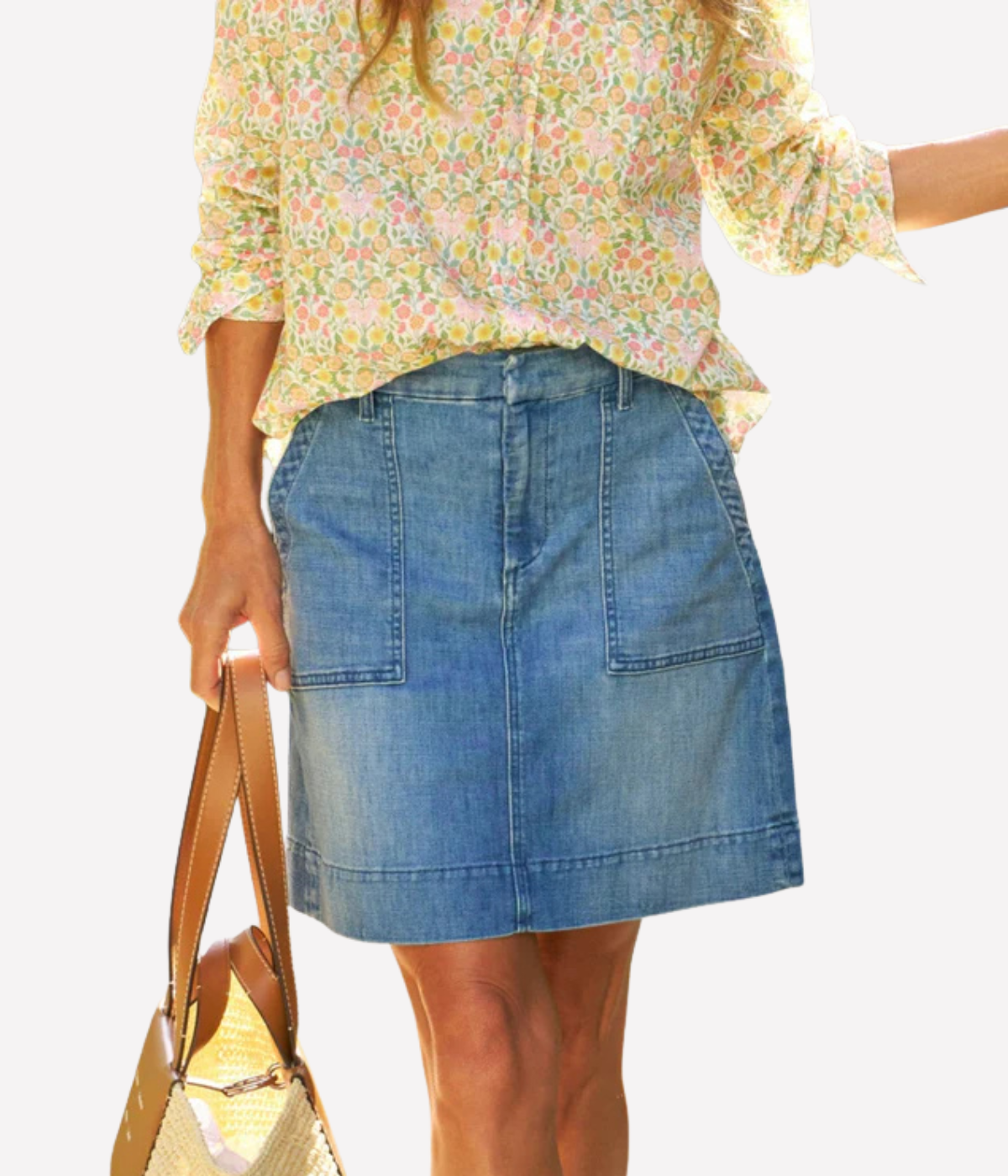 Jameson Skirt in Light Blue Wash