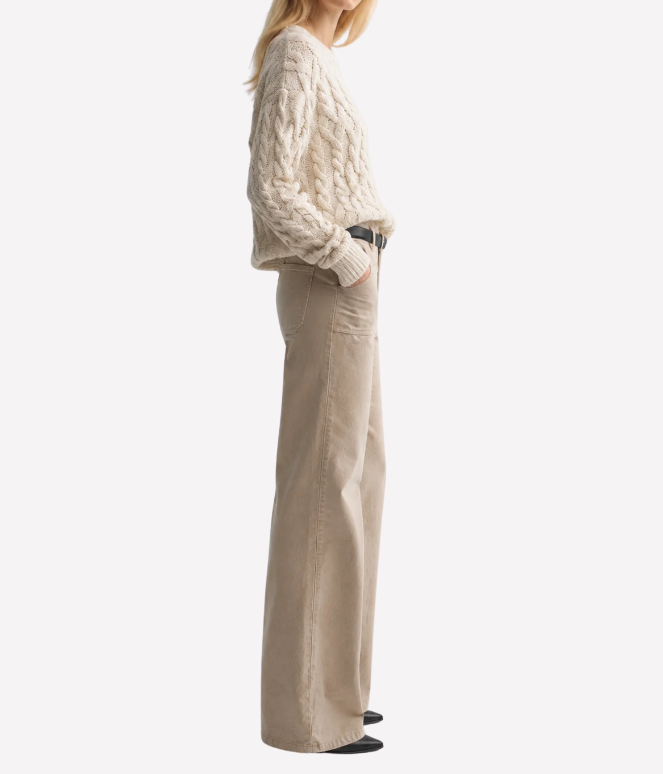 Florence Pant in Travertine