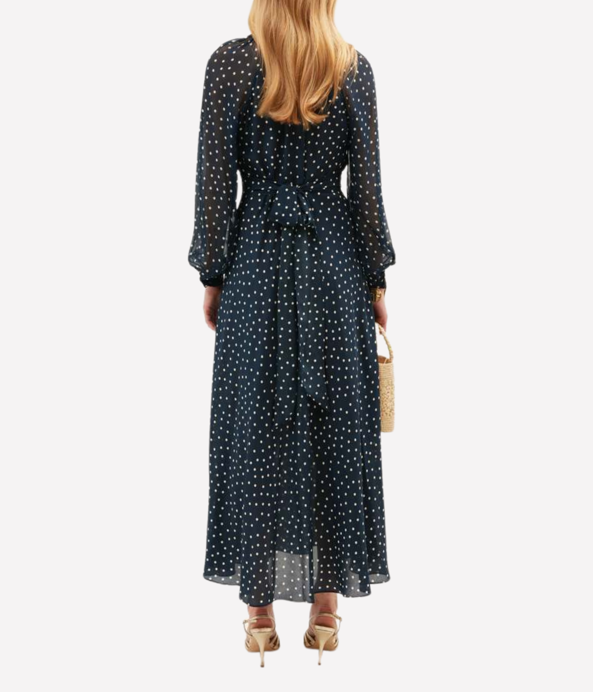 Paige Dress in Layal Dot Navy