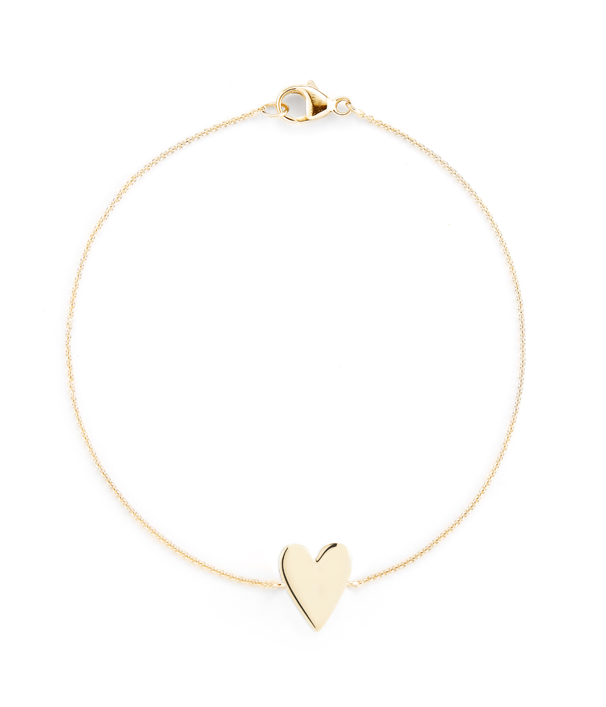 DRD Heart Bracelet in 14k Yellow Gold