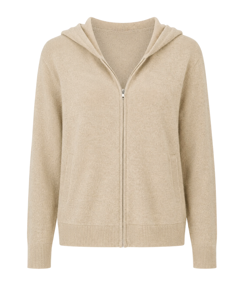 Colorado Cashmere Hoodie Knitwear In Oatmeal