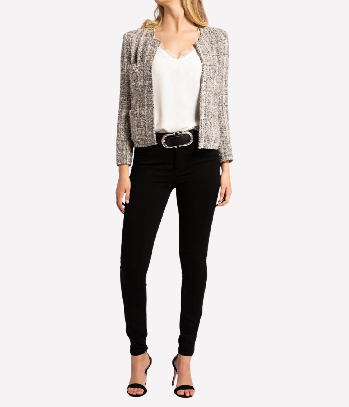 Marguerite High Rise Skinny Jean in Noir