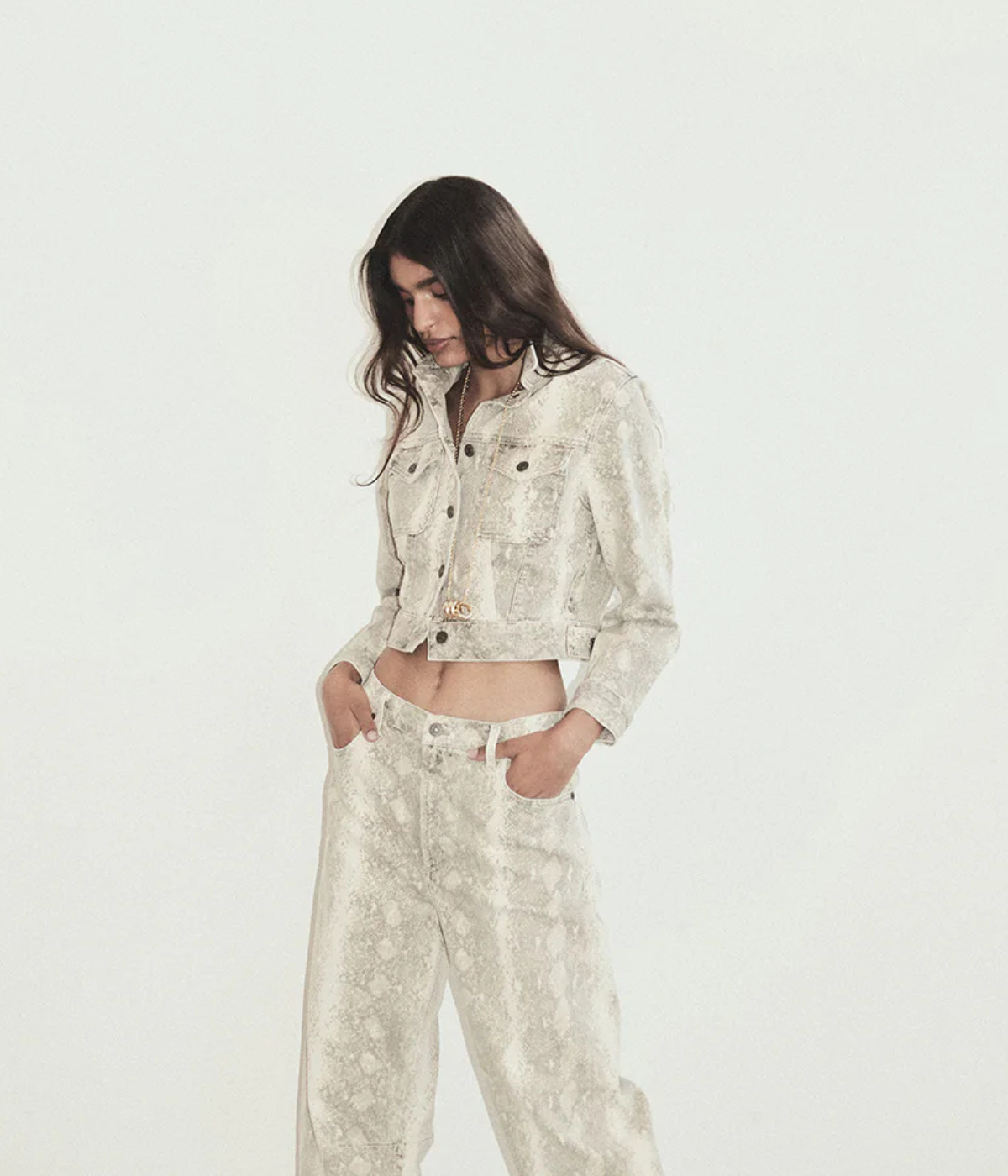 Charisse Shrunken Jacket In Python
