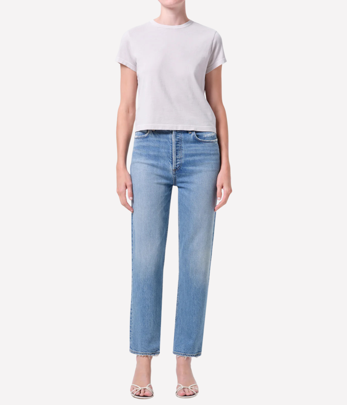 90's Pinch Waist Crop in Renew - front view