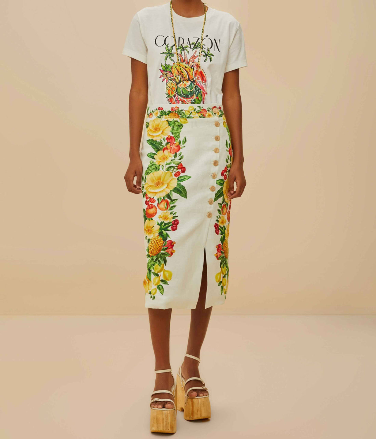 Corazon Tropical Tshirt in White