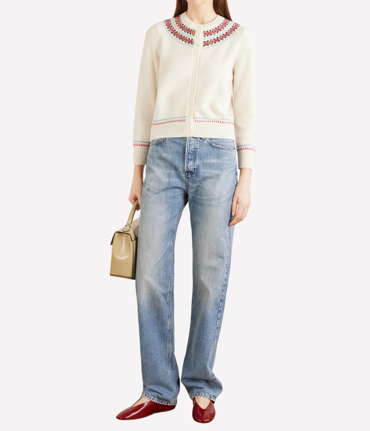 Olympe Cardigan in Ivory Annecy Fair