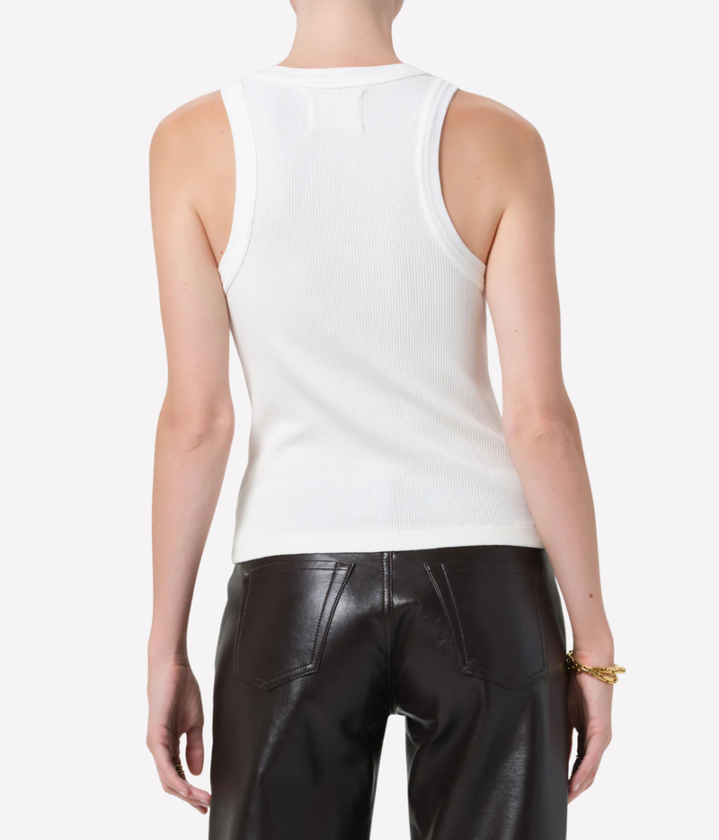 Isabel Rib Tank In White