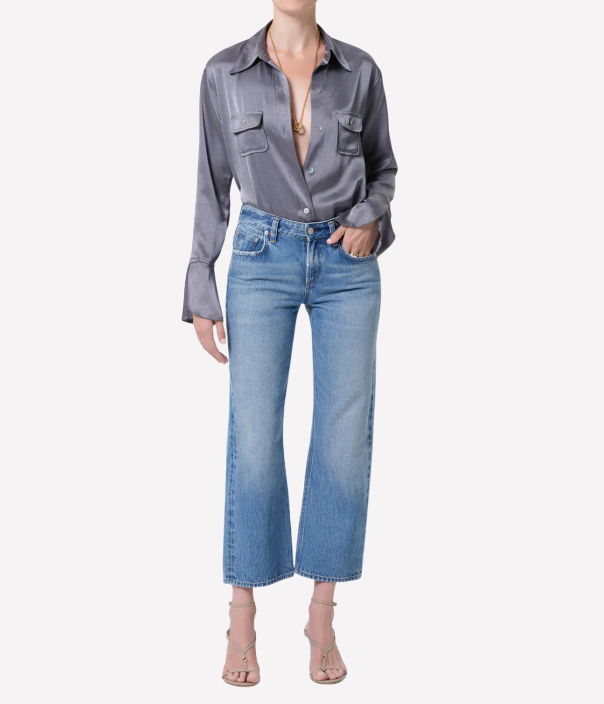 Faye Vintage Straight Jean in Lolita
