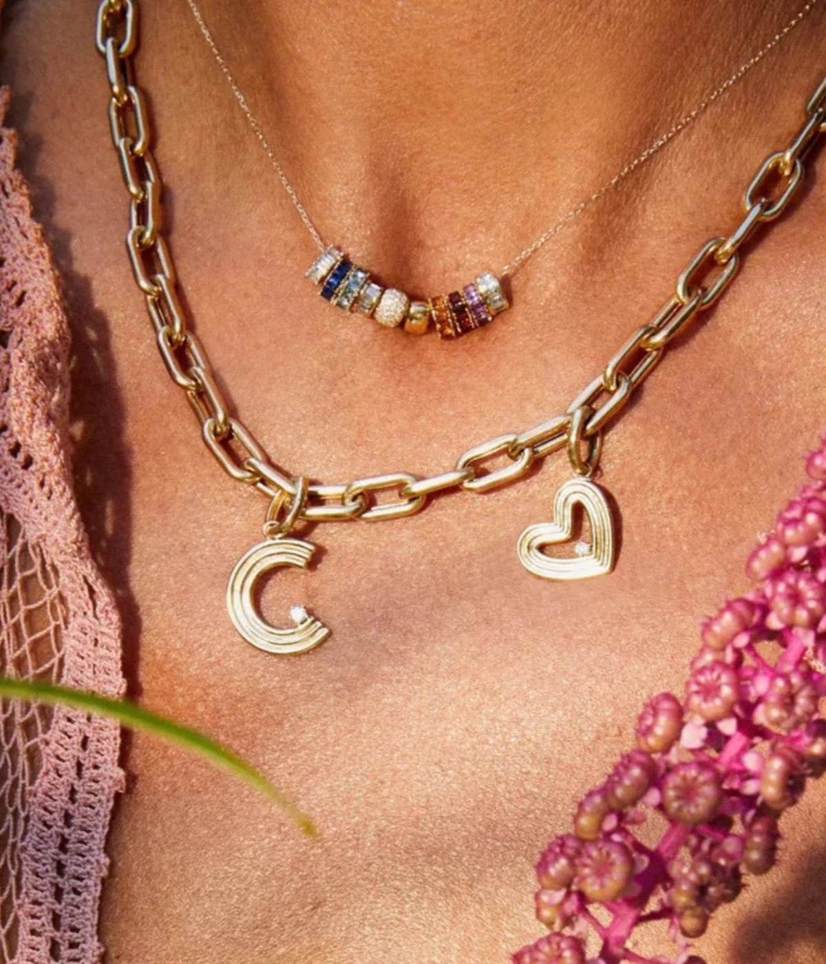 Groovy Diamond Initial X Charm 14K