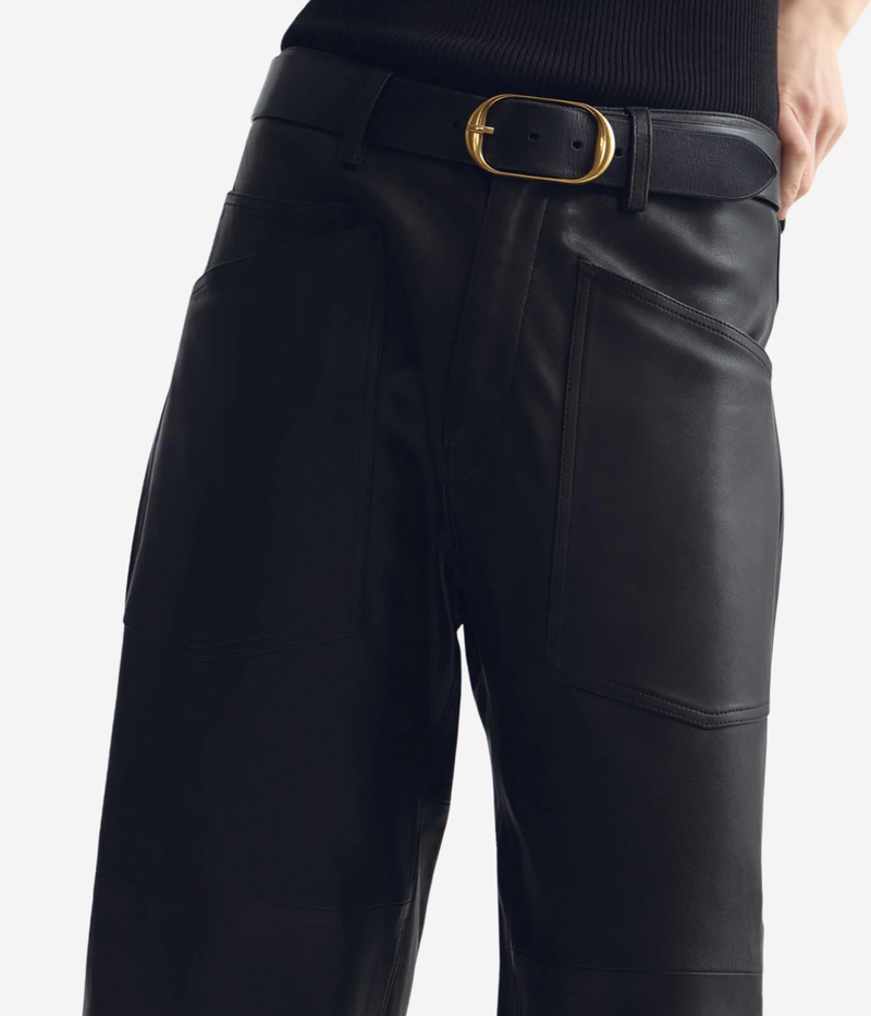 Shon Leather Pant In Black