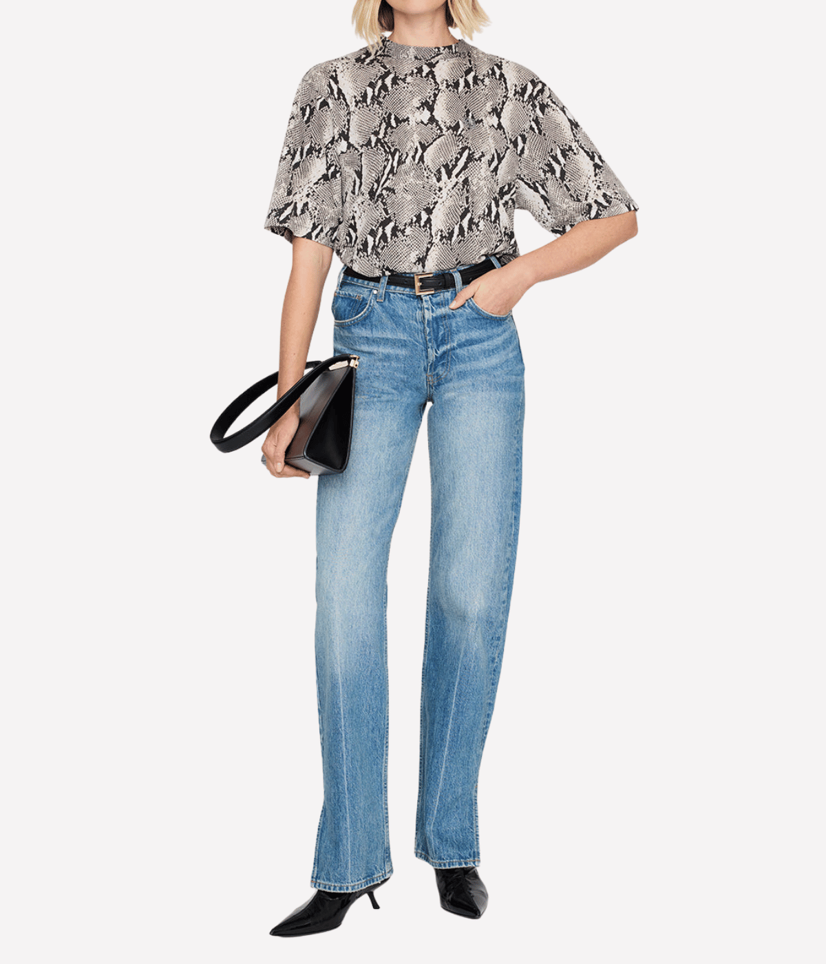 Avi Tee in Washed Python