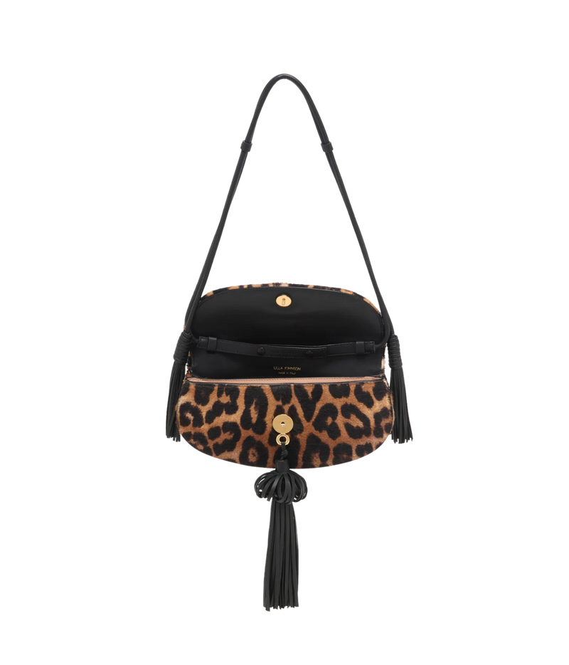 Paloma Flap Tassel Bag In Leopard
