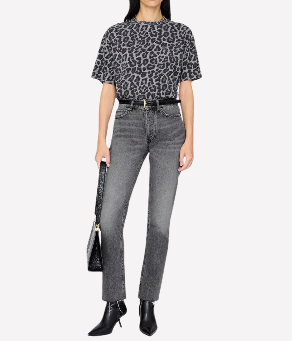 Cohen Tee in Grey Leopard