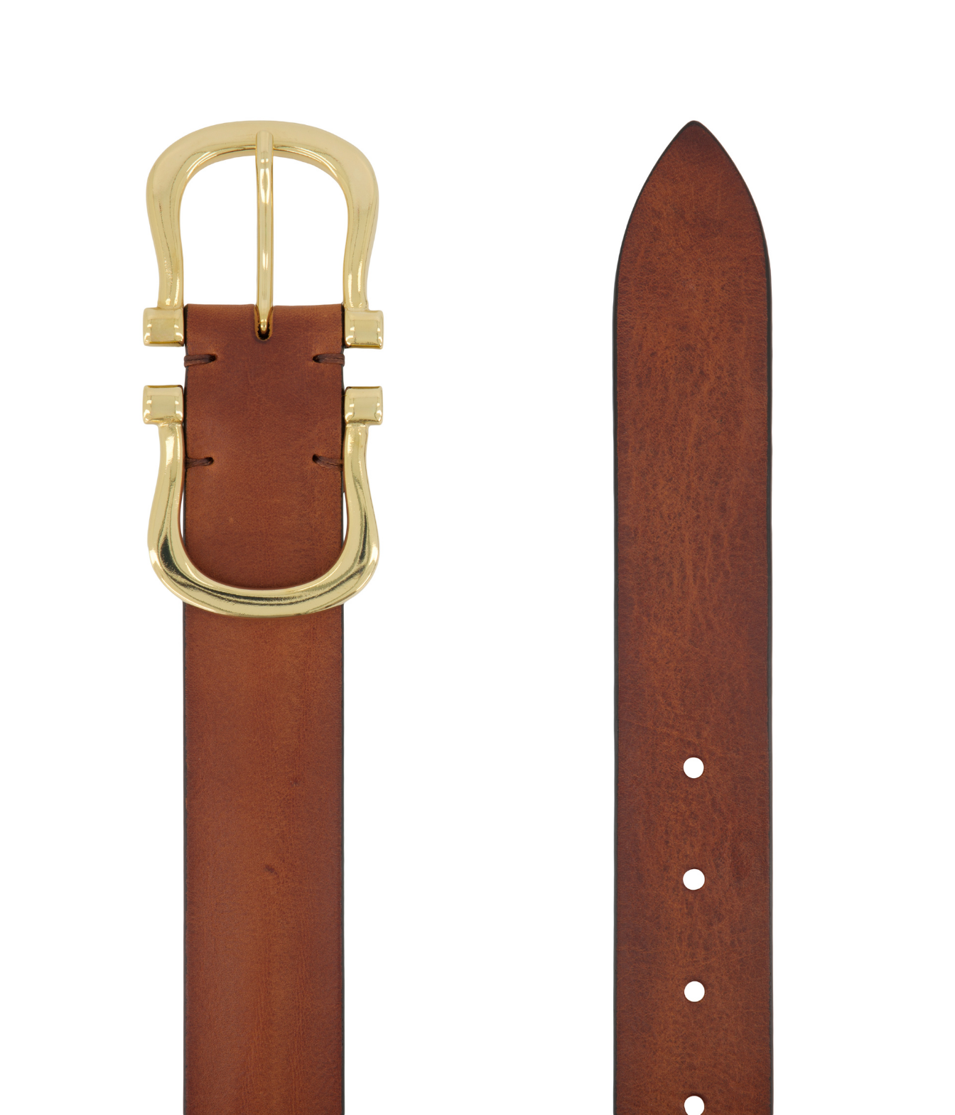 Gold Nicky X Belt in Tan