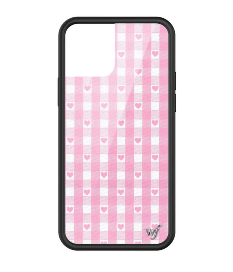 Pink Gingham Hearts iPhone