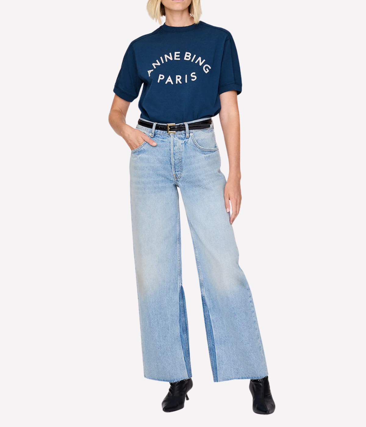 Jaylin Bing Tee in Washed Navy