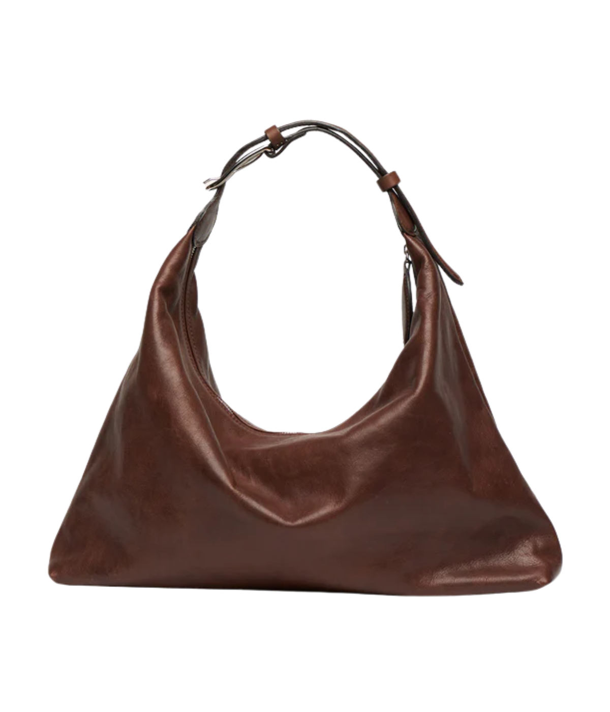 Pillow Shoulder Bag in dark brown