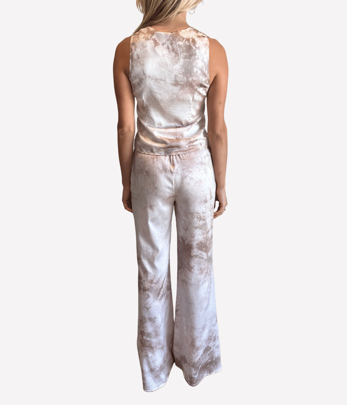 High Waist Wide Leg Pant in Rose Cloud
