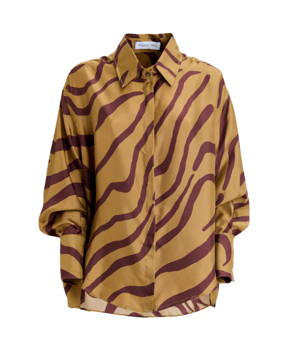 Bahia Shirt in Zebra Beige Bordeaux