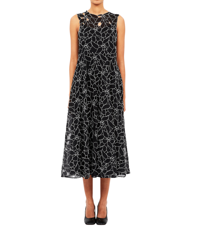 kiana midi dress Kiana Sleeveless Midi Dress in Noir