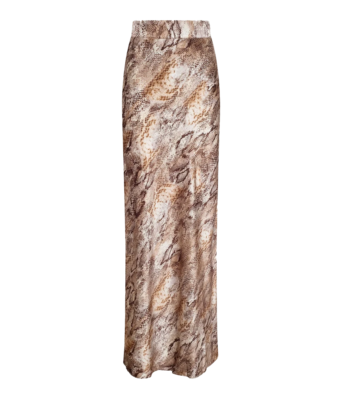 Ryker Waistband Bias Skirt in Tan Multi Western Snake