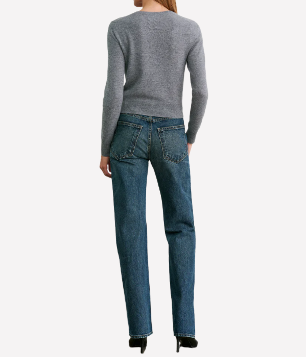 March Cardigan in Medium Grey Melange