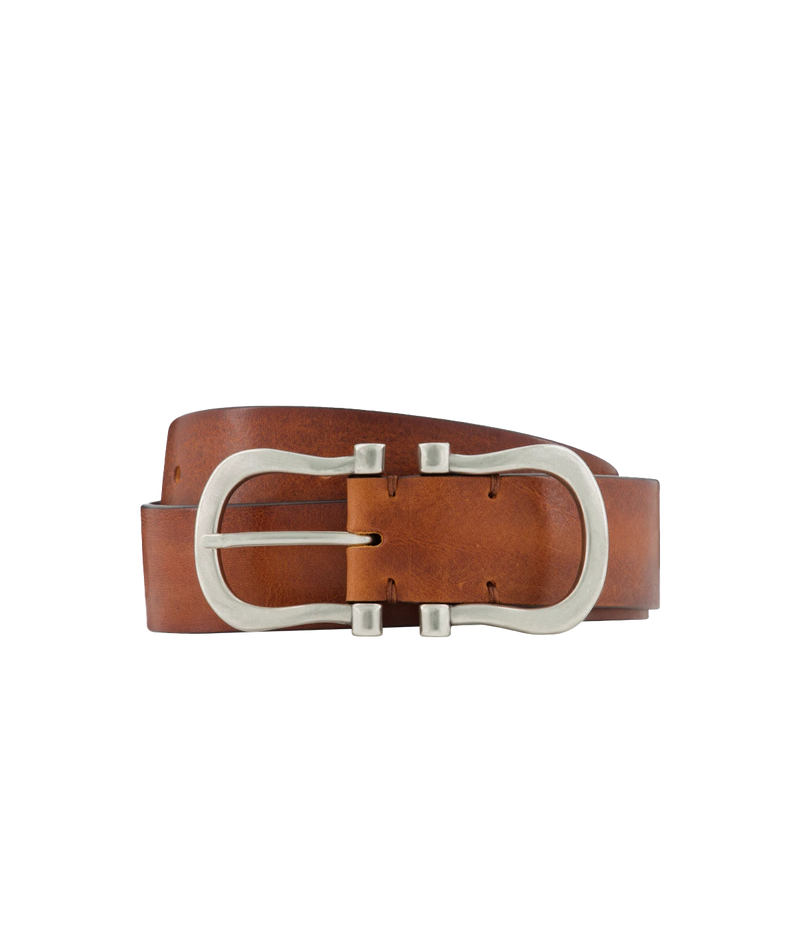 Baby Silver Nicky X Belt in Tan