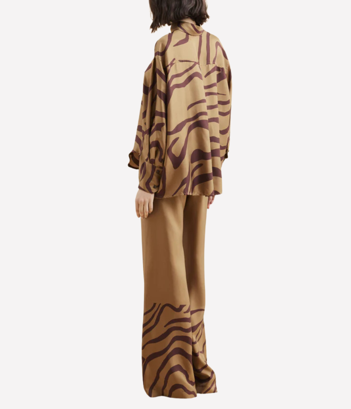 Bahia Shirt in Zebra Beige Bordeaux