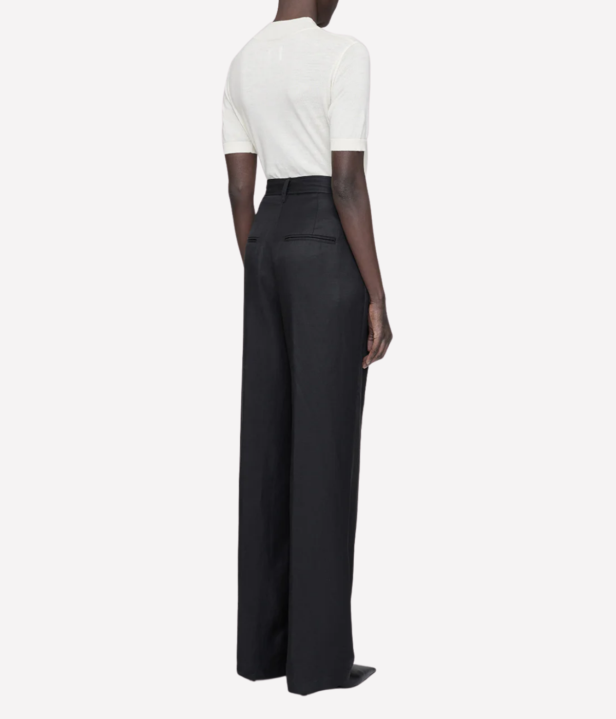 Carrie Pant in Black Linen Blend