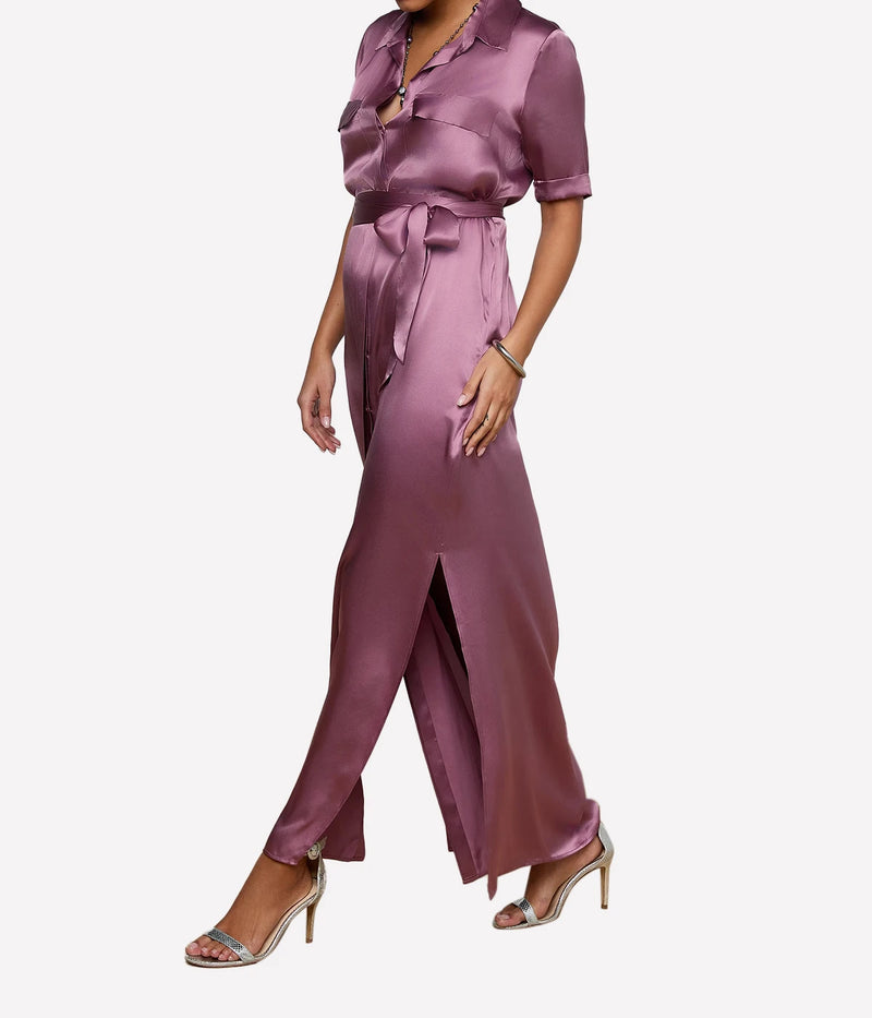 Klement Cargo Pocket Dress In Dusky Orchid