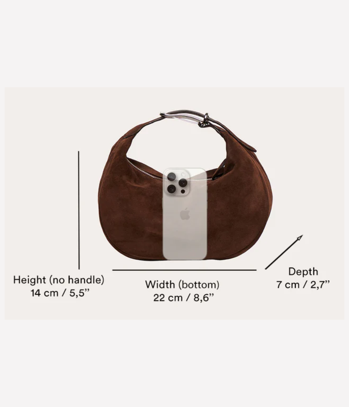 Moon Pouch in cream