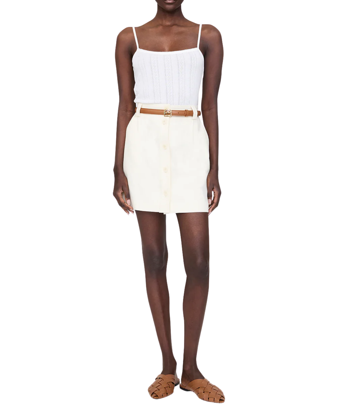Zaire Mini Skirt in Cream