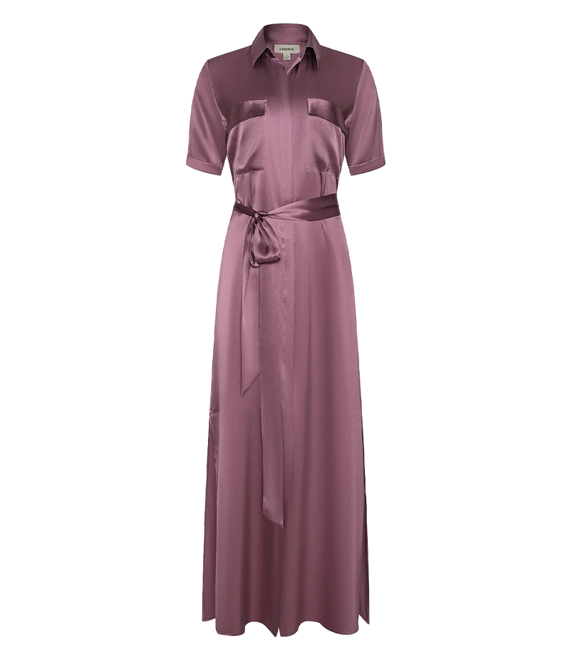 Klement Cargo Pocket Dress In Dusky Orchid