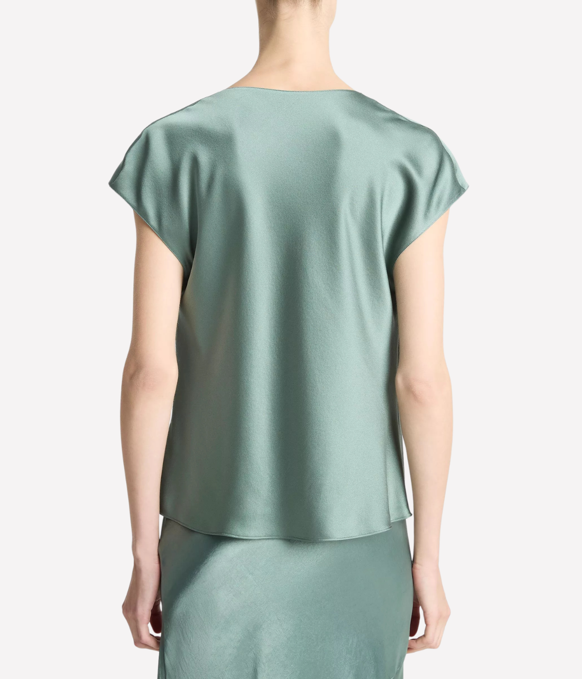 Cowl Neck Blouse In Deep Patina