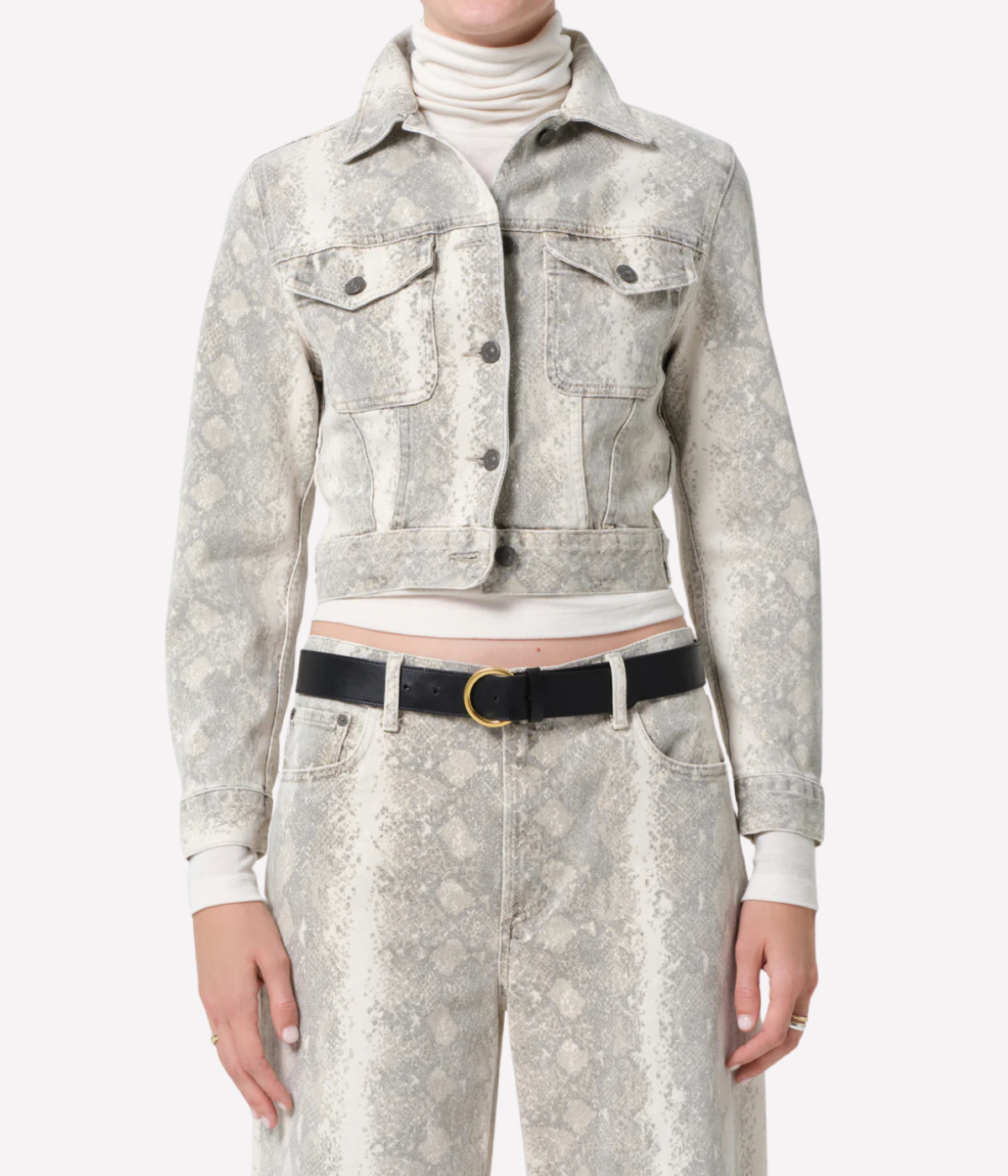 Charisse Shrunken Jacket In Python