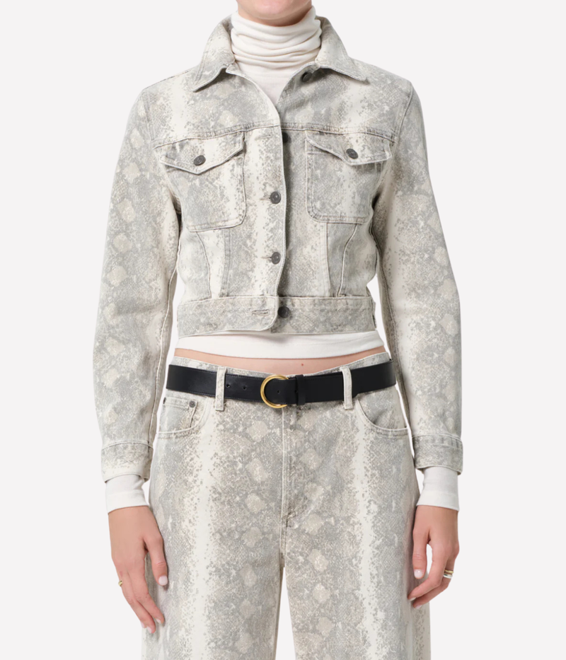Charisse Shrunken Jacket In Python