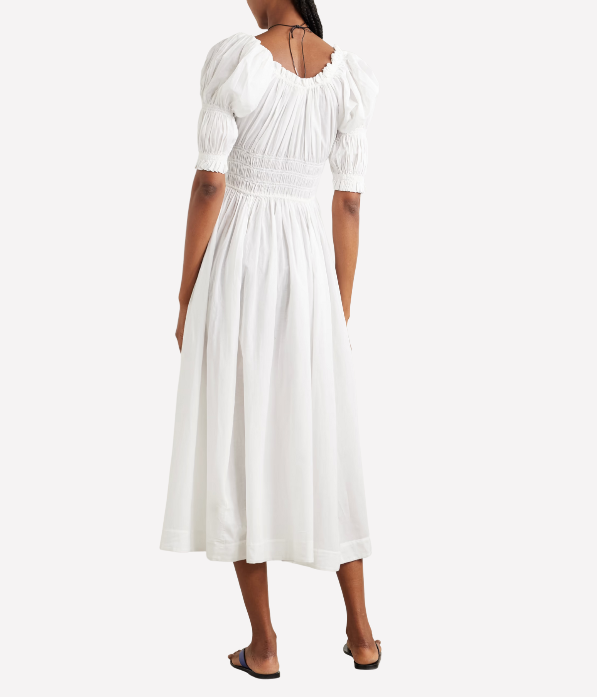 Ischia Poplin Dress in Salt
