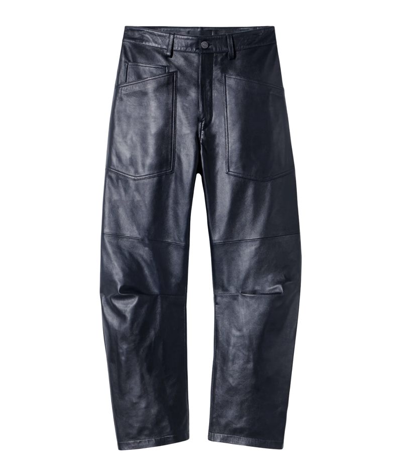 Shon Leather Pant In Midnight